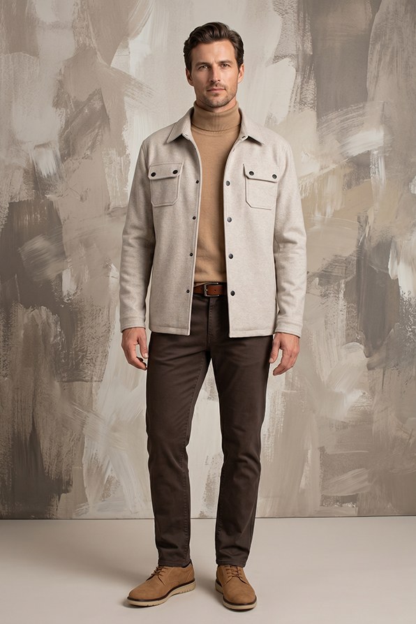 Sobrecamisa beige